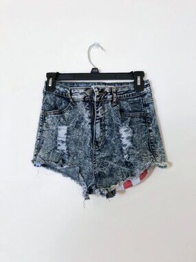 Denim blvd. Denim short shorts with pockets